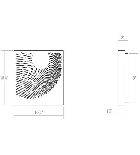 Sonneman 7456.97-WL Dotwave LED 10 inch Textured Black ADA Sconce Wall Light 7456.97-WL_Diagram.jpg