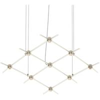 Sonneman 21Q13-RC3312 Constellation LED 67 inch Satin Nickel Pendant Ceiling Light in Clear Faceted thumb