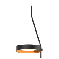 Sonneman 2652.25A Light Guide Ring LED 8 inch Satin Black Pendant Ceiling Light in Apricot thumb