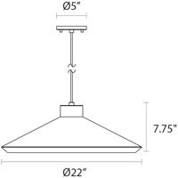 Sonneman 2754.03-G Koma LED 22 inch Satin White Pendant Ceiling Light in GU24 2754.03-G_Diagram.jpg thumb