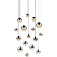 Sonneman 2923.01-AST Grapes LED 24 inch Polished Chrome Cluster Pendant Ceiling Light in Clear Glass Lens photo thumbnail