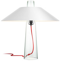 Sonneman 4750.87W Sky 24 inch 60 watt Clear Glass Table Lamp Portable Light in White Opaque Paper  thumb
