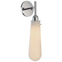 Sonneman 4841.01W Teardrop 1 Light 5 inch Polished Chrome Sconce Wall Light in Etched Glass thumb