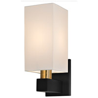 Sonneman 6122.43 Cubo 1 Light 5 inch Natural Brass and Black Sconce Wall Light photo thumbnail