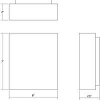 Sonneman 7105.72-WL Flat Box LED 7 inch Textured Bronze Indoor-Outdoor Sconce 7105.72-WL_Diagram.jpg thumb
