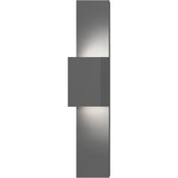 Sonneman 7108.74-WL Flat Box LED 25 inch Textured Gray Indoor-Outdoor Sconce thumb