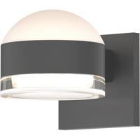 Sonneman 7302.DL.FH.74-WL Reals LED 6 inch Textured Gray Indoor-Outdoor Sconce, Inside-Out thumb