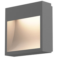 Sonneman 7360.74-WL Square Curve LED 7 inch Textured Gray Indoor-Outdoor Sconce thumb