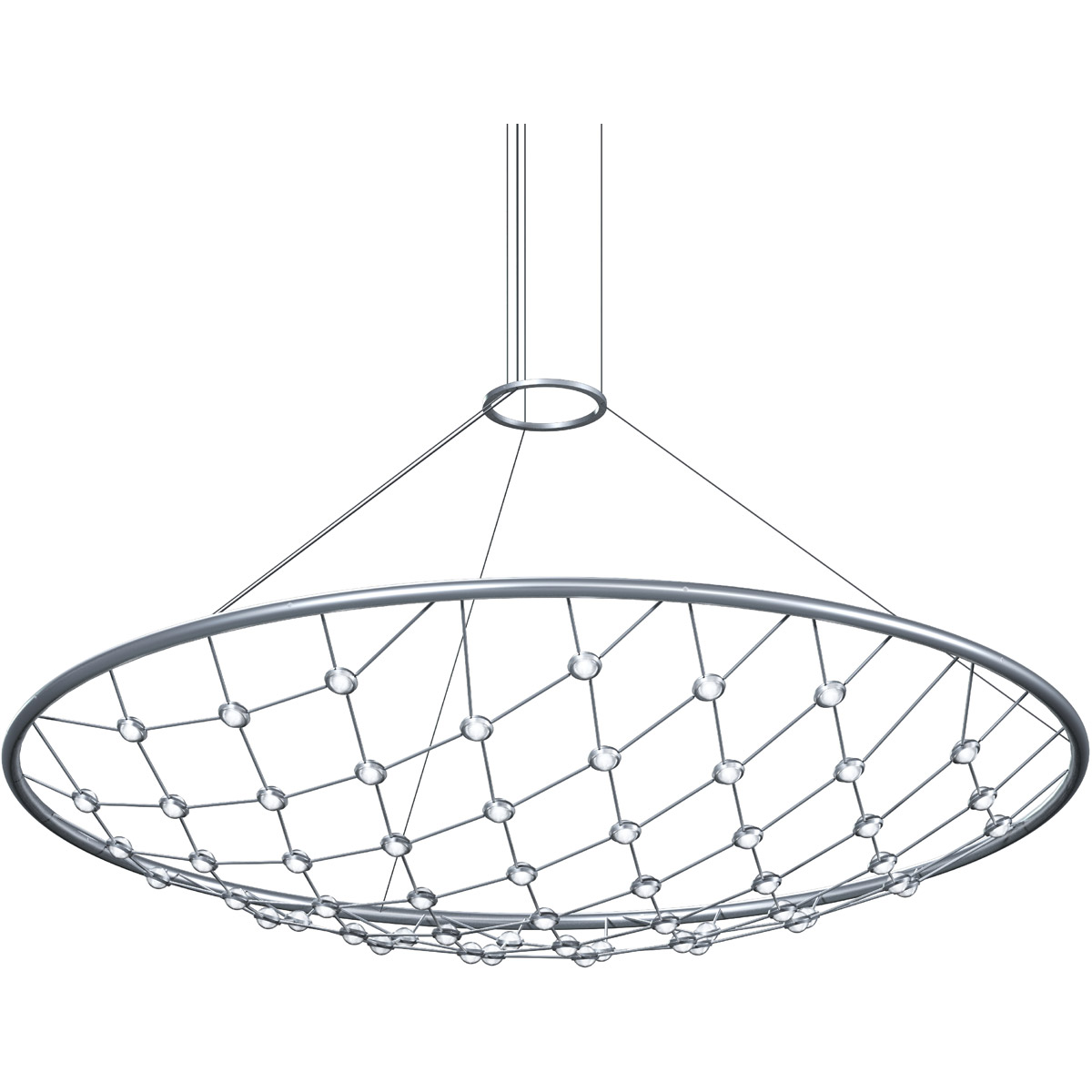 Sonneman 1899.16C Constellation Galaxy Matrix LED 60.75 inch Bright Satin Aluminum Pendant Ceiling Light