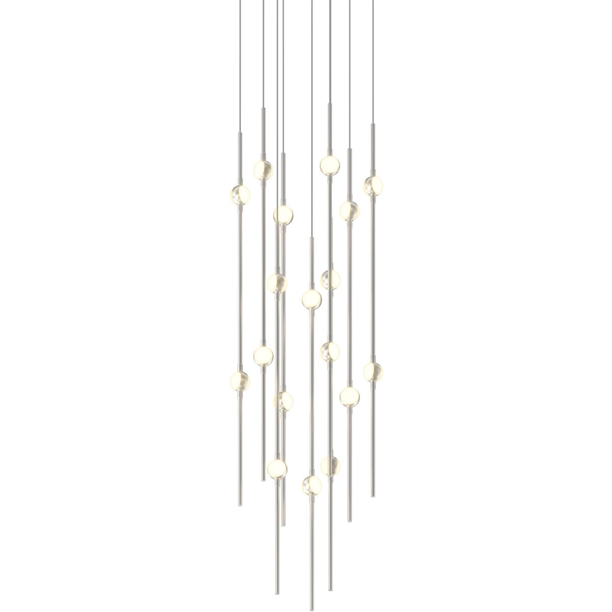 Sonneman 2012.13W Constellation Aries LED 11.5 inch Satin Nickel Pendant Ceiling Light in 3000K, White Optical Acrylic, 10 FT. Cord