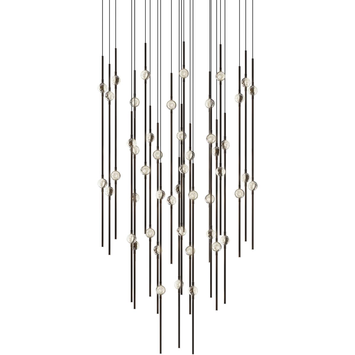 Sonneman 2014.33C-22-J20 Constellation Aries LED 24.75 inch Espresso Black Pendant Ceiling Light in 20 ft. Cord, 2200K, Clear Faceted Acrylic