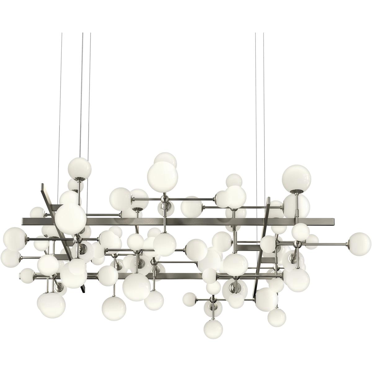 Sonneman 2068.13-J20 Nebula LED 79.75 inch Satin Nickel Chandelier Ceiling Light in Add 20 ft. Cord