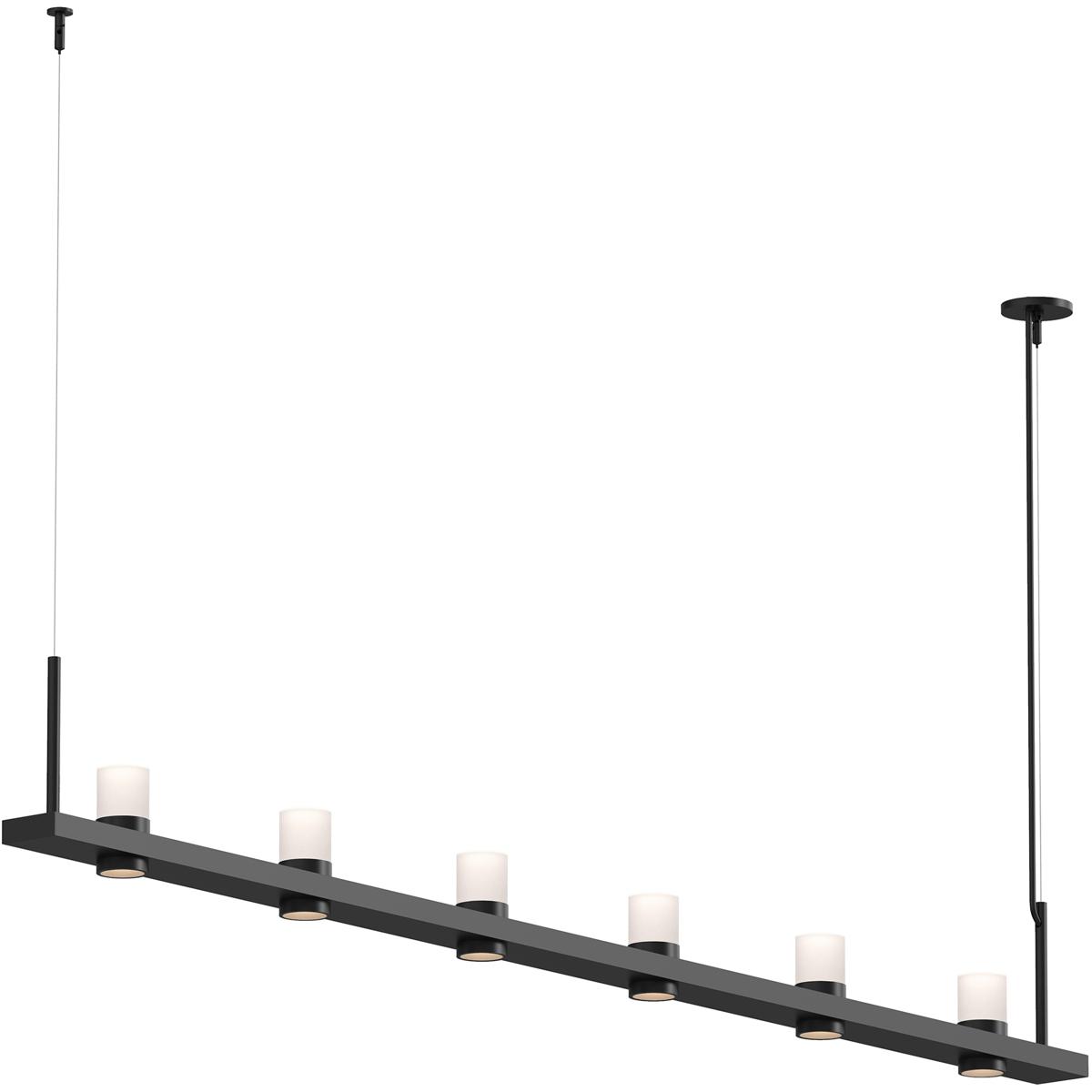 Sonneman 20QKL08C Intervals LED 96.25 inch Satin Black Pendant Ceiling Light