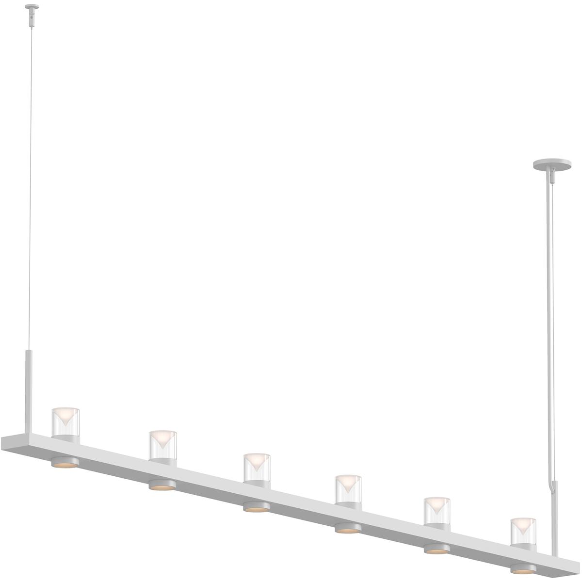 Sonneman 20QWL08B Intervals LED 96.25 inch Satin White Pendant Ceiling Light