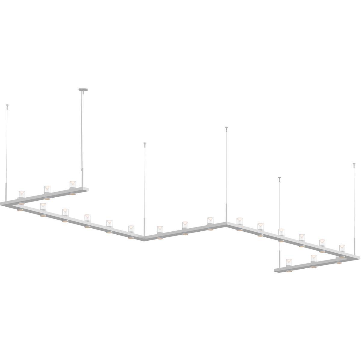 Sonneman 20QWZ46B Intervals LED 204 inch Satin White Pendant Ceiling Light
