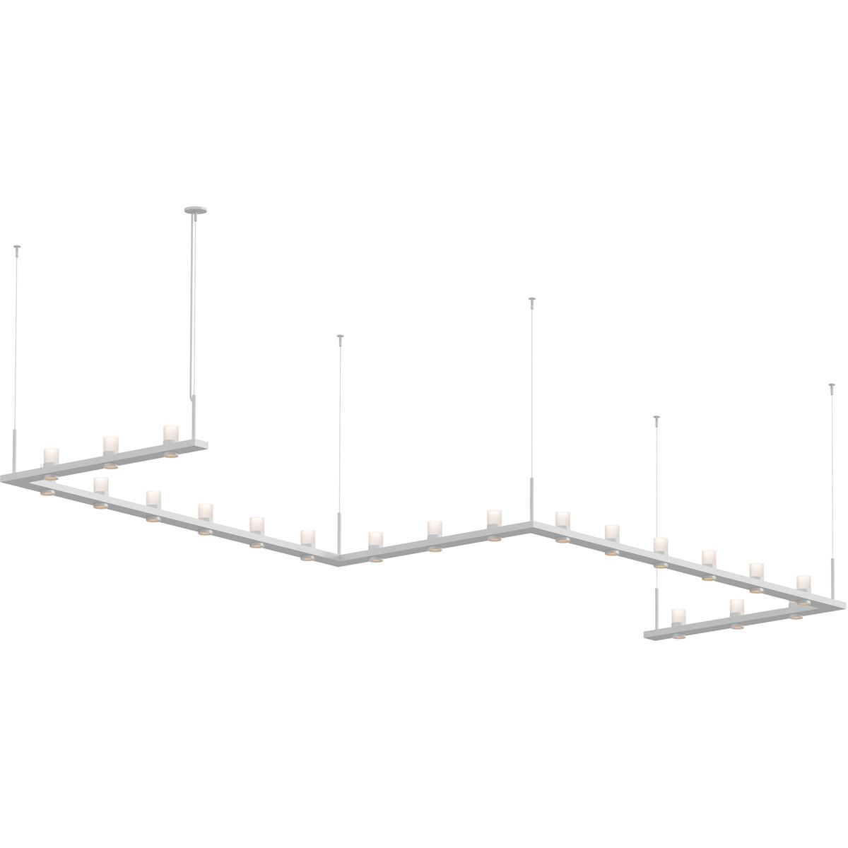 Sonneman 20QWZ46C Intervals LED 204 inch Satin White Pendant Ceiling Light