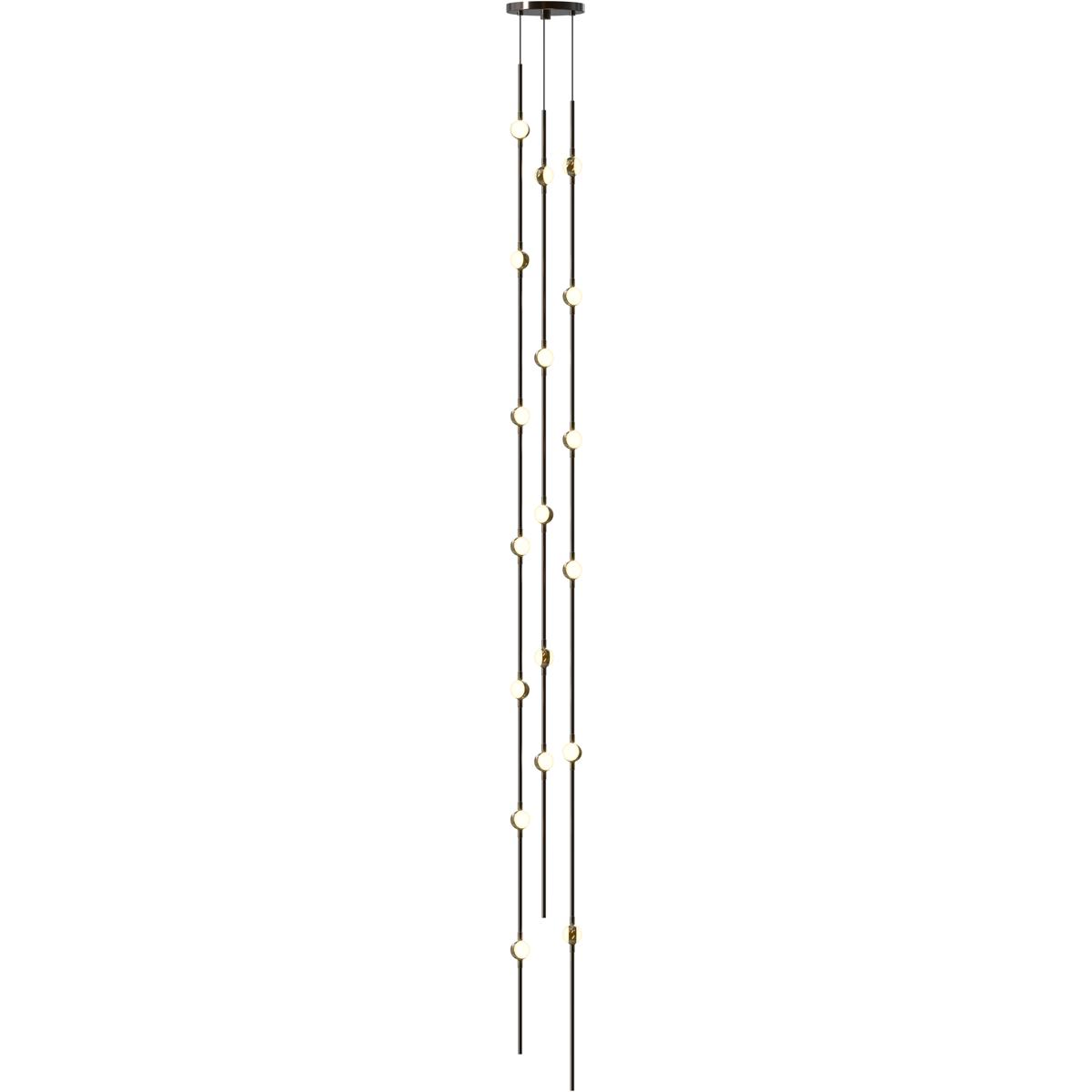 Sonneman 2161.33W-T-22 Constellation Andromeda LED 6 inch Espresso Black Chandelier Ceiling Light in Tall, 2200K, White Optical Acrylic, 10 FT. Cord