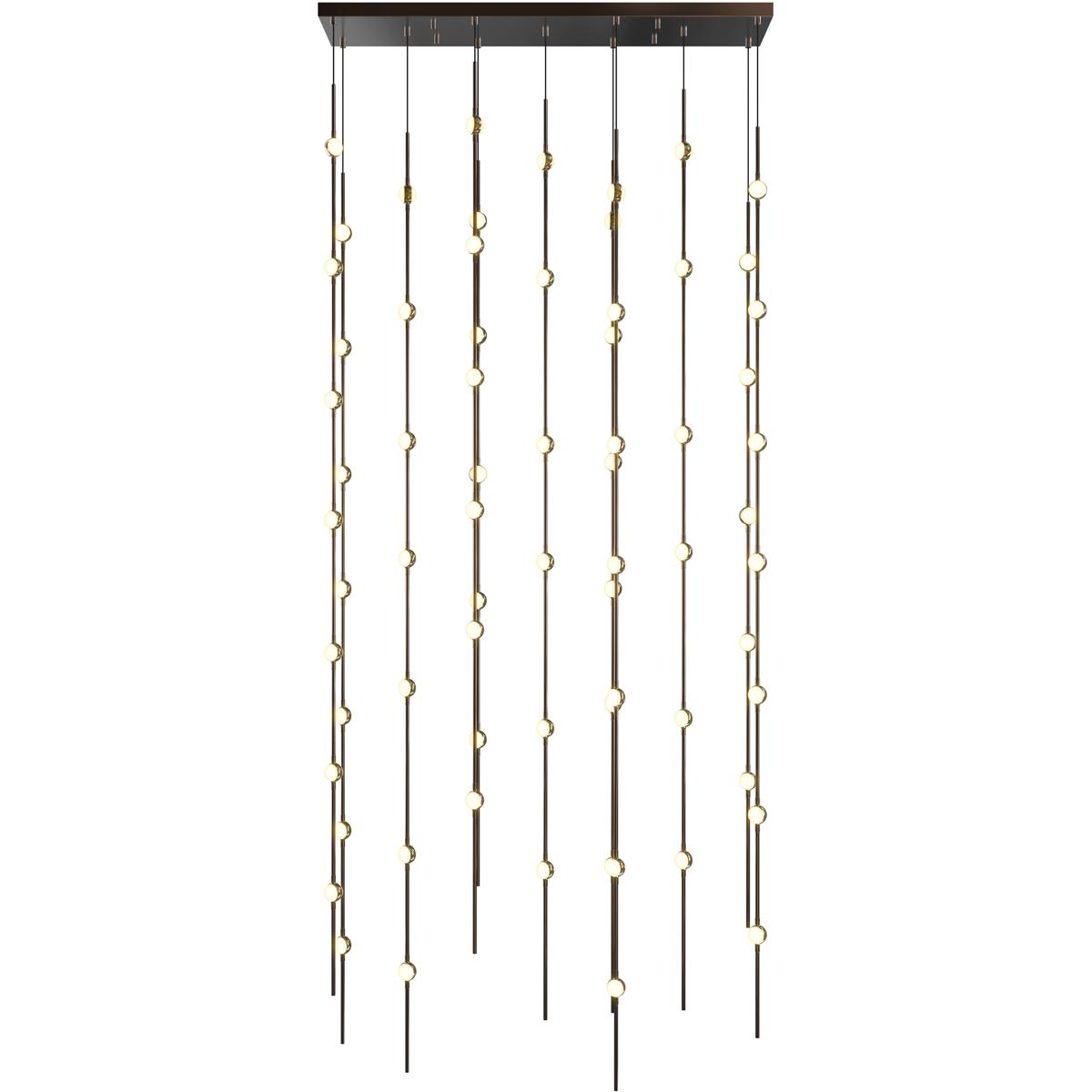 Sonneman 2166.33W-22 Constellation Andromeda LED 35.5 inch Espresso Black Chandelier Ceiling Light in 2200K, White Optical Acrylic, 10 FT. Cord