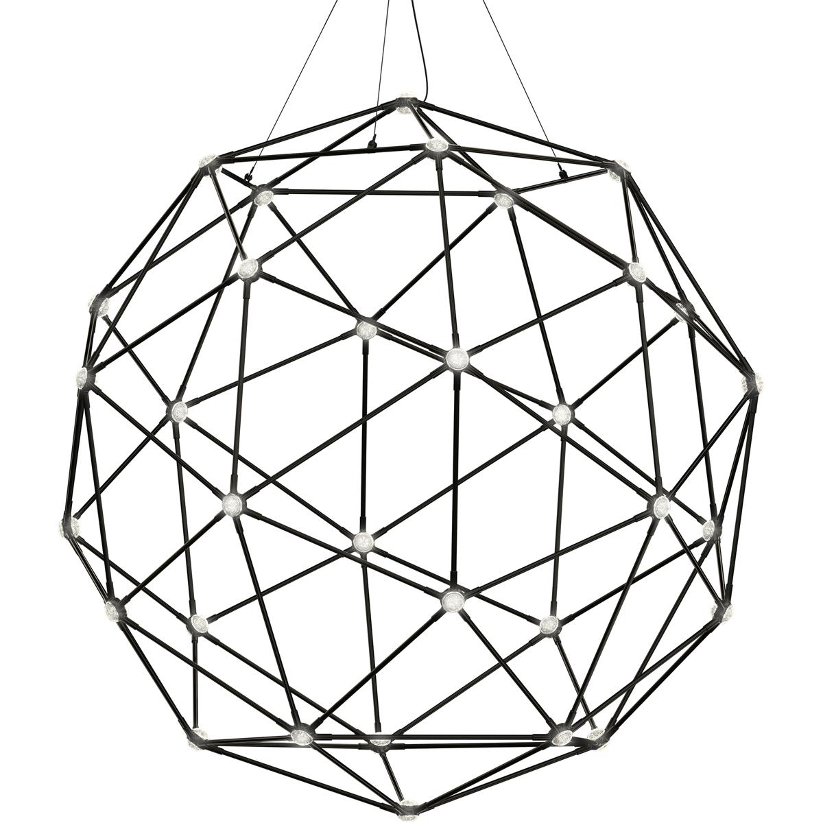Sonneman 2170.37C-J20 Constellation LED 45 inch Polished Black Nickel Chandelier Ceiling Light in Add 20 ft. Cord
