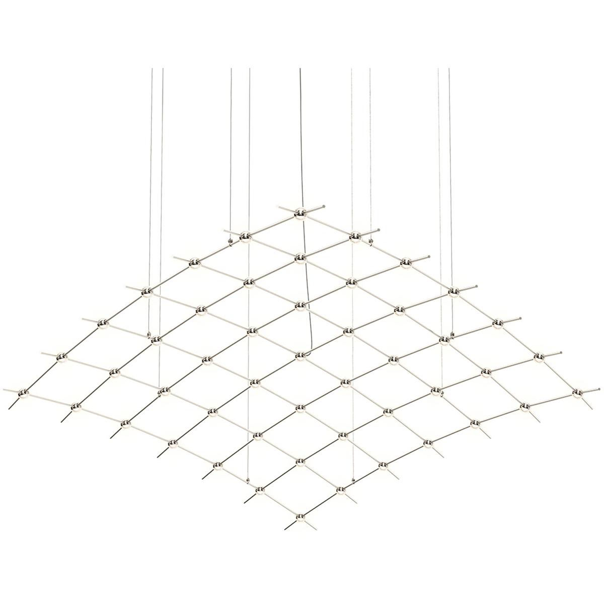 Sonneman 21Q13-RC7712-J20 Constellation Aquarius Major LED 177 inch Satin Nickel Chandelier Ceiling Light in 3000K, 20 ft. Cord, Clear Faceted Acrylic
