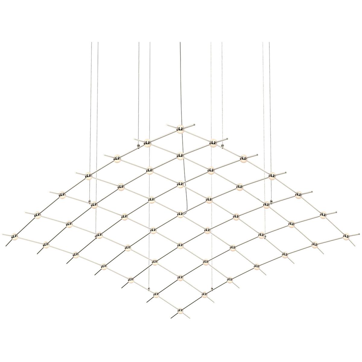 Sonneman 21Q13-RW7712 Constellation Aquarius Major LED 177 inch Satin Nickel Chandelier Ceiling Light in 3000K, White Optical Acrylic, 10 FT. Cord