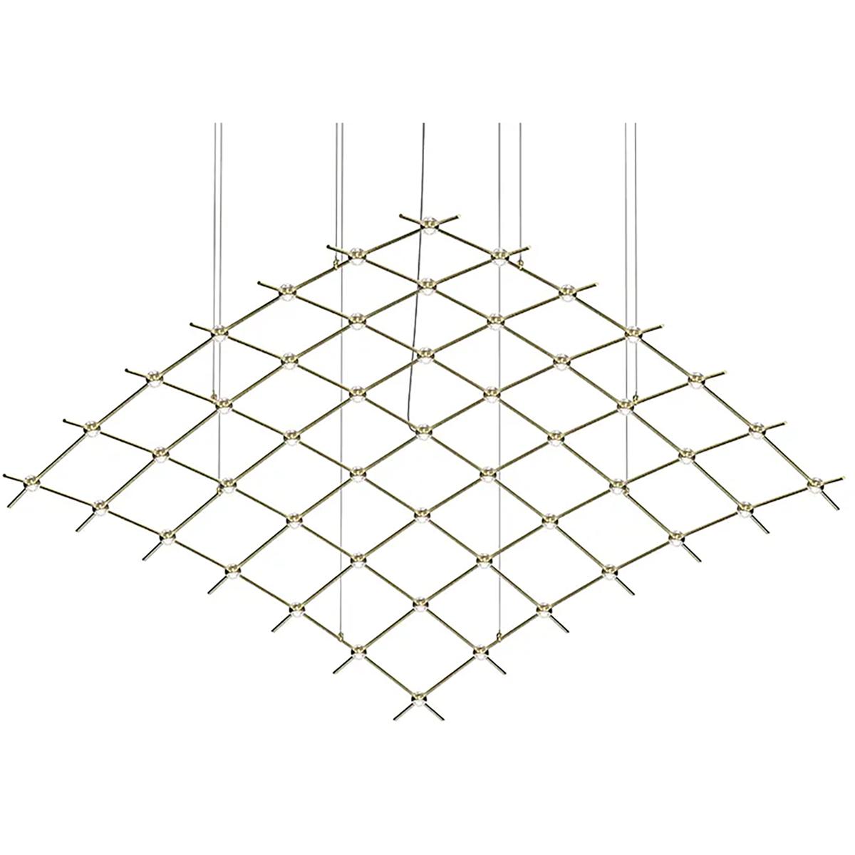 Sonneman 21Q38-RC7712-27 Constellation Aquarius Major LED 177 inch Satin Brass Chandelier Ceiling Light in 2700K, Clear Faceted Acrylic, 10 FT. Cord