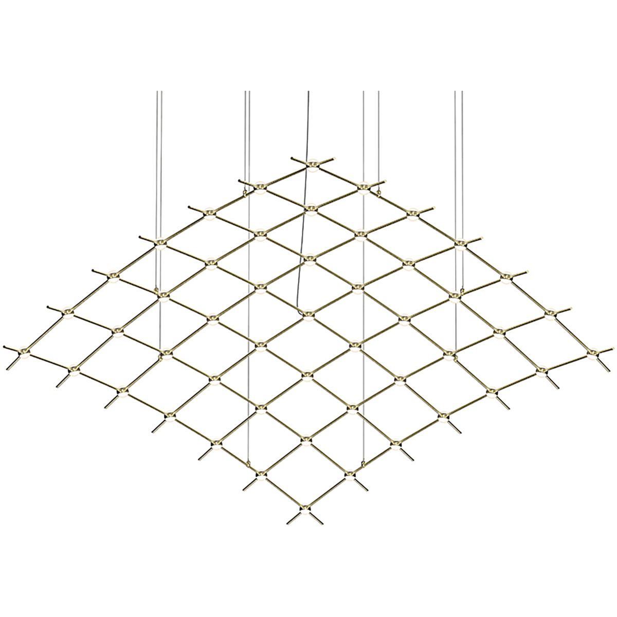 Sonneman 21Q38-RW7712-27 Constellation Aquarius Major LED 177 inch Satin Brass Chandelier Ceiling Light in 2700K, White Optical Acrylic, 10 FT. Cord