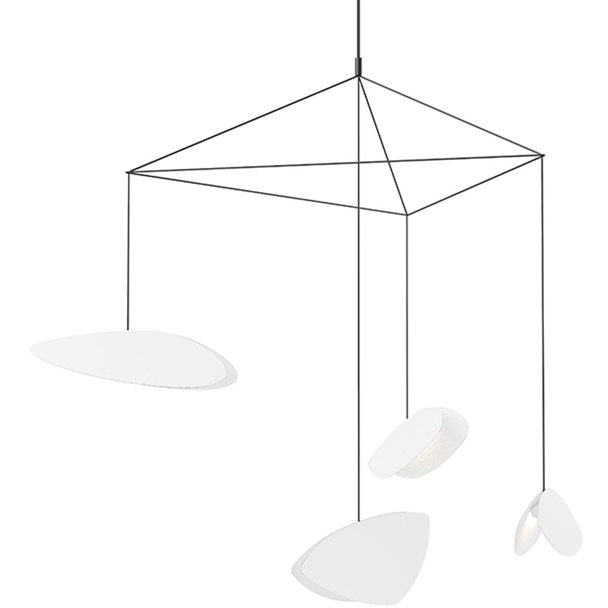 Sonneman 290225W Papillons LED 31 inch Satin Black Pendant Ceiling Light in Satin White