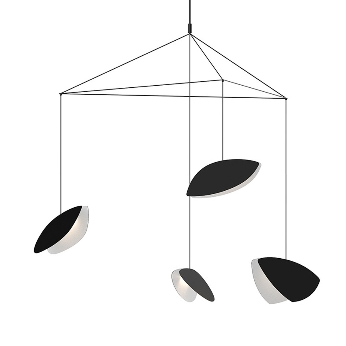 Sonneman 2904.25K Papillons LED 53.5 inch Satin Black Pendant Ceiling Light