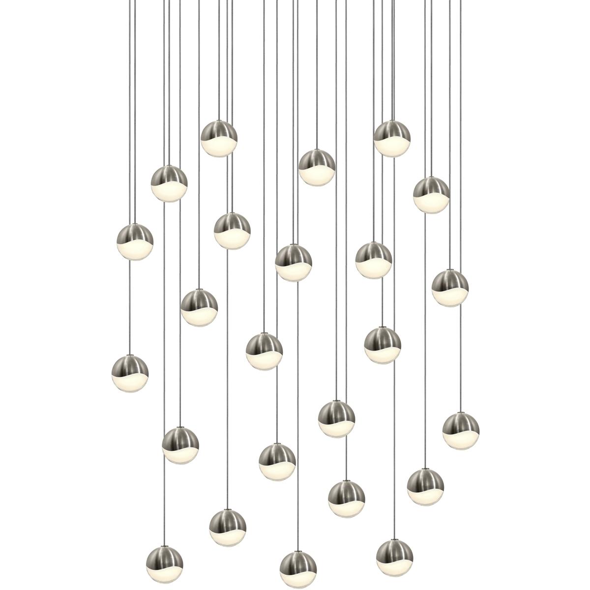 Sonneman 2918.13-SML Grapes LED 25.5 inch Satin Nickel Cluster Pendant Ceiling Light in Small