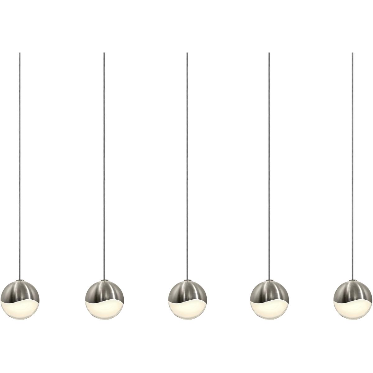 Sonneman 2921.13-SML Grapes LED 36.5 inch Satin Nickel Cluster Pendant Ceiling Light in Small