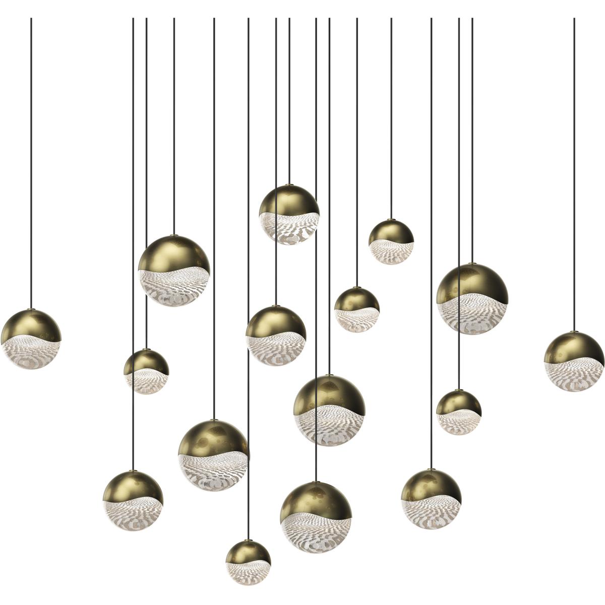 Sonneman 2923.14-AST Grapes LED 23.75 inch Brass Pendant Ceiling Light in Assorted