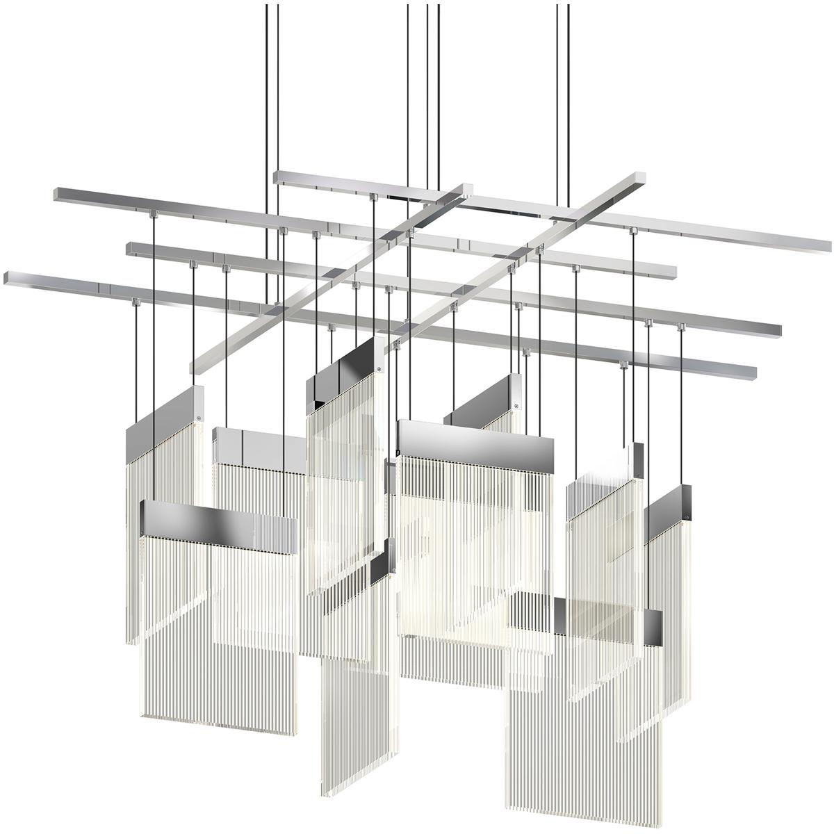 Sonneman 3097.01 V Panels 11 Light 46.75 inch Polished Chrome Pendant Ceiling Light