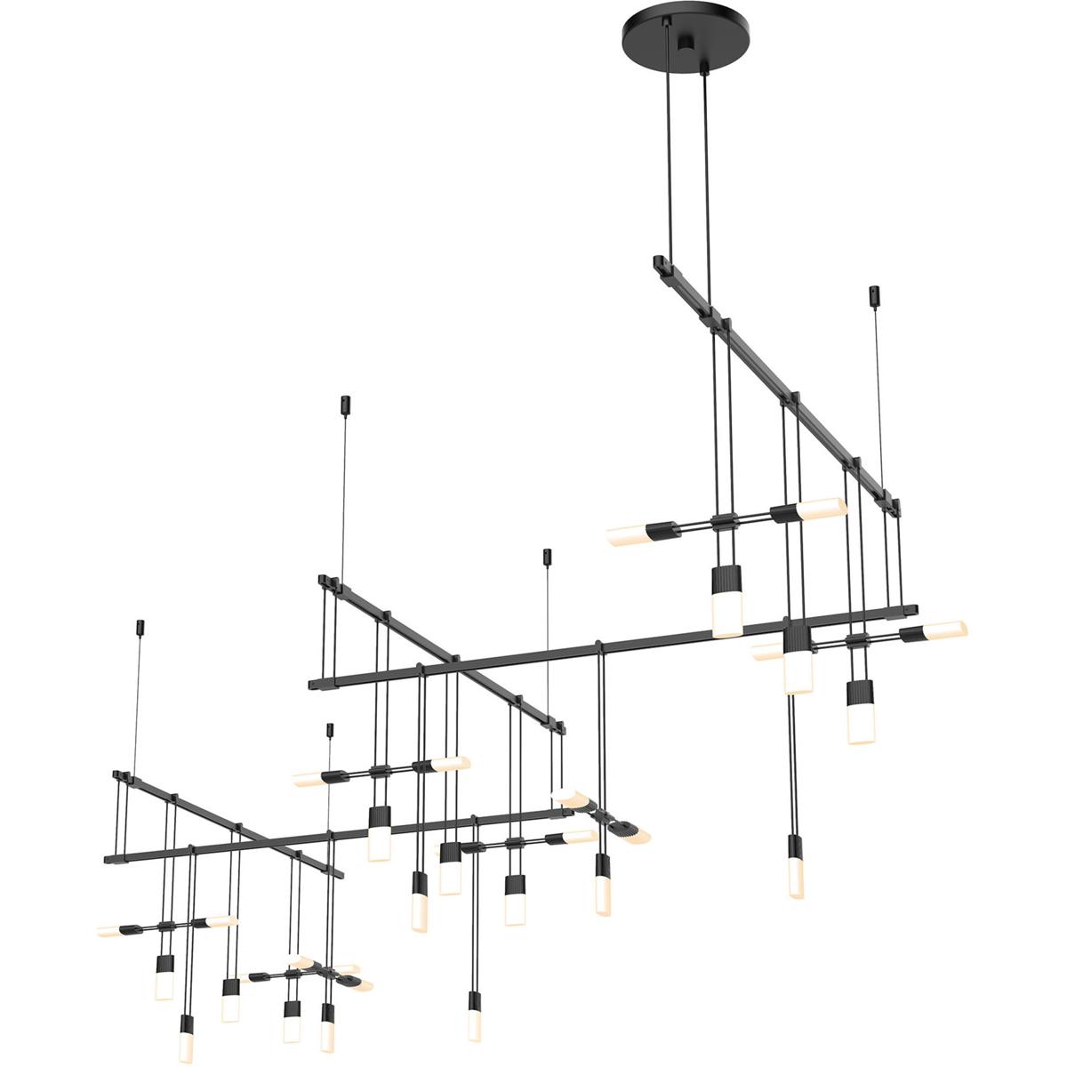 Sonneman S1K36K-JR180612-SC02 Suspenders LED 106 inch Satin Black Pendant Ceiling Light