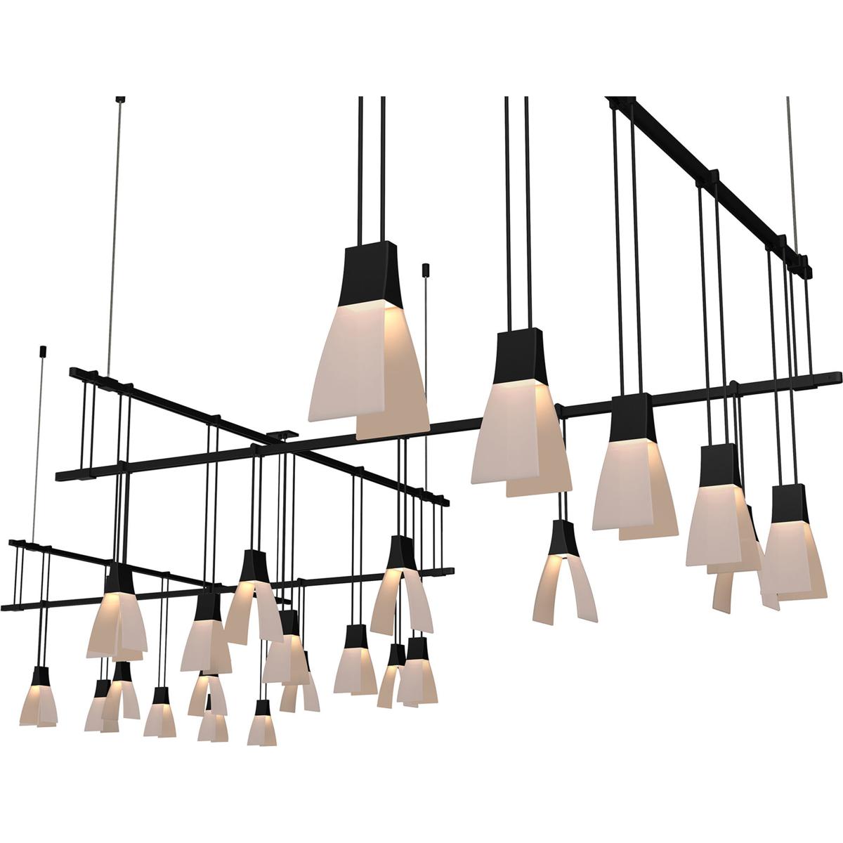Sonneman S1K48K-MC060662-RP12 Suspenders LED 161 inch Satin Black Modular Pendant Composition Ceiling Light
