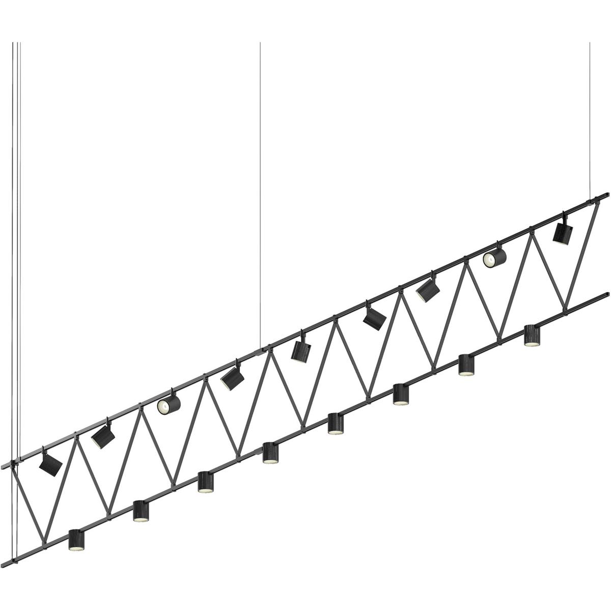 Sonneman SLS1143 Suspenders LED 170 inch Satin Black Suspension Ceiling Light