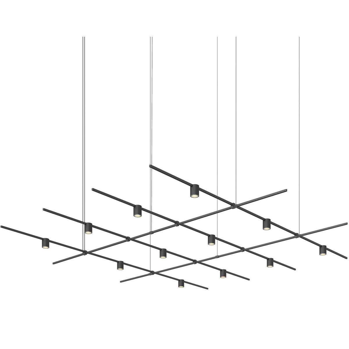 Sonneman SLS1147 Suspenders LED 97 inch Satin Black Suspension Ceiling Light