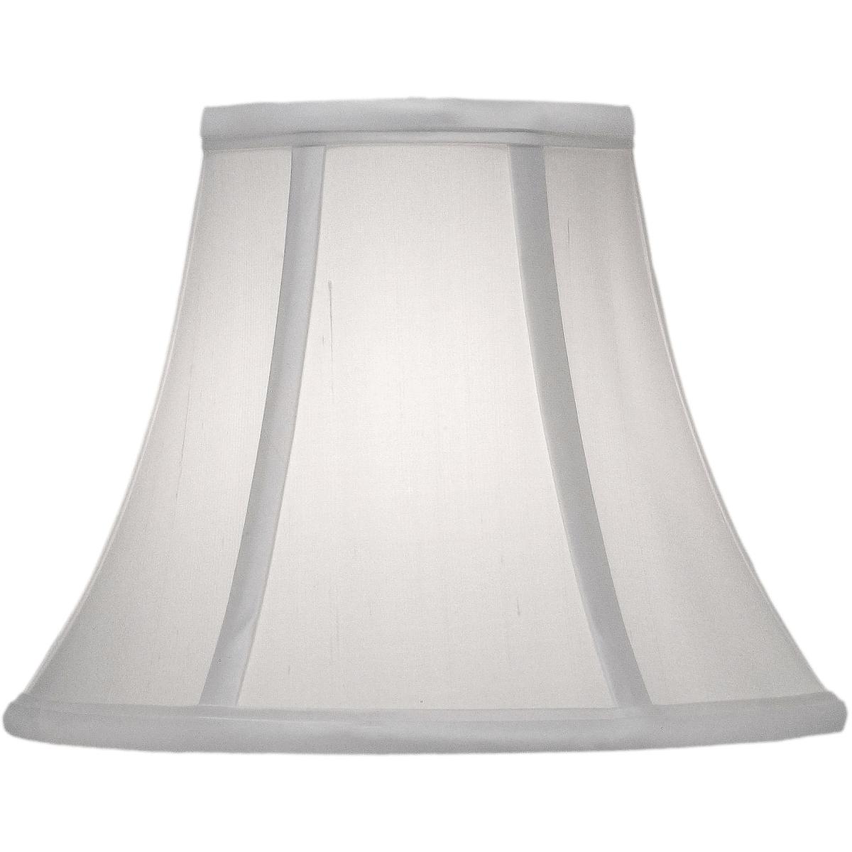 ST108 5 x 10 x 8 in. Softback Bell Lamp Shade, Off White Silk Shantung