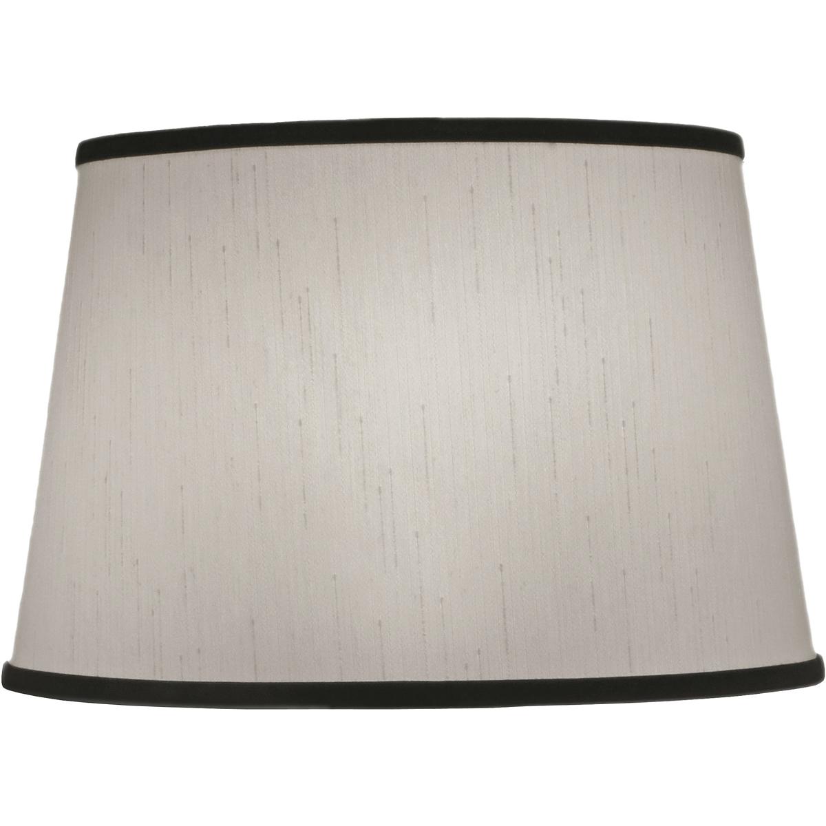 ST132 12 x 15 x 10 in. Hardback Tapered Drum Lamp Shade, Golbal White & Black Trim