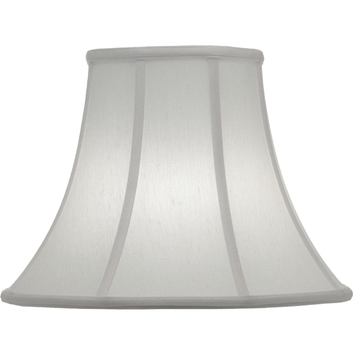 ST139 7 x 14 x 11 in. Softback Bell Lamp Shade, Off White Silk Shantung
