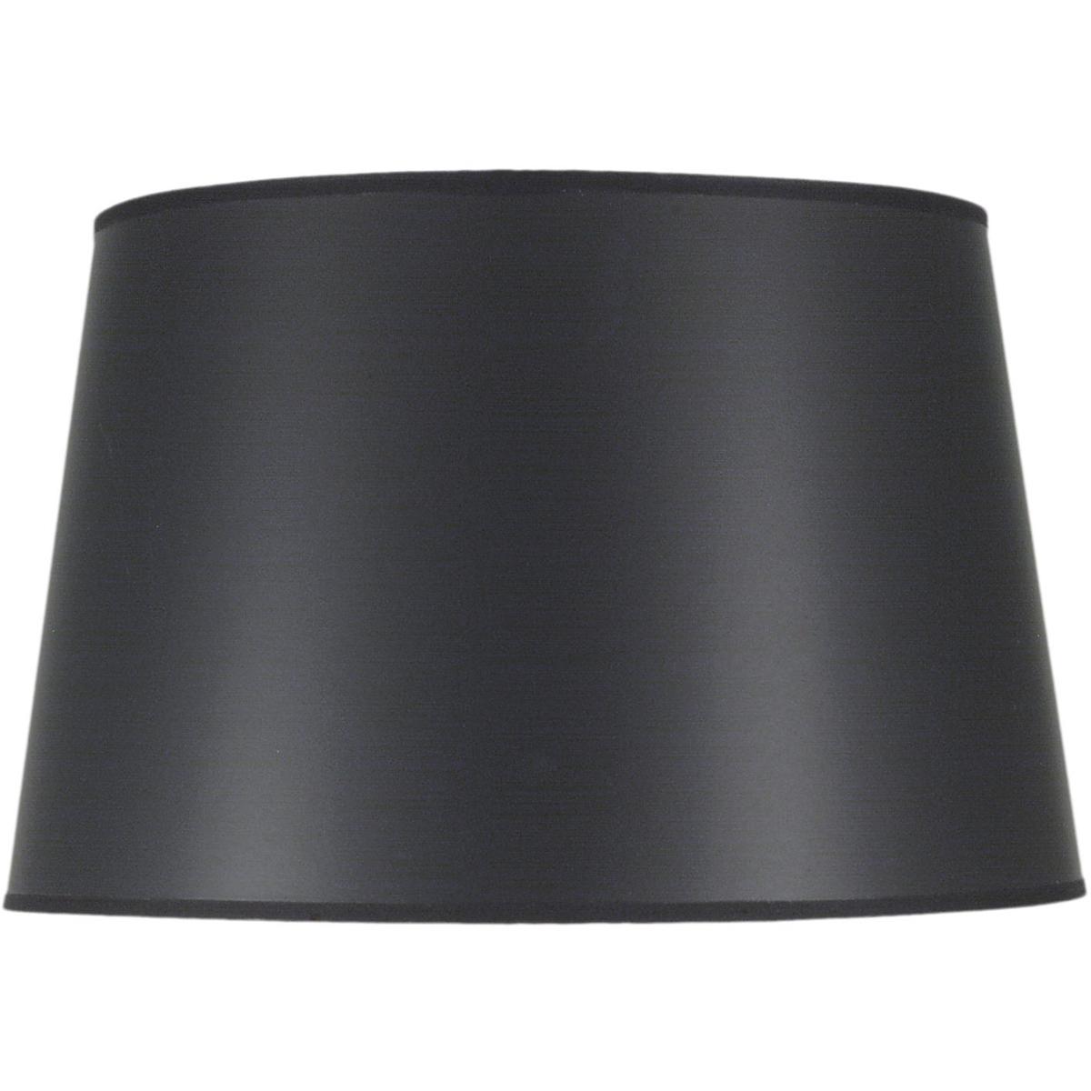 ST6 13 x 16 x 10 in. Hardback English Barrel Lamp Shade, Black Opaque & Silver