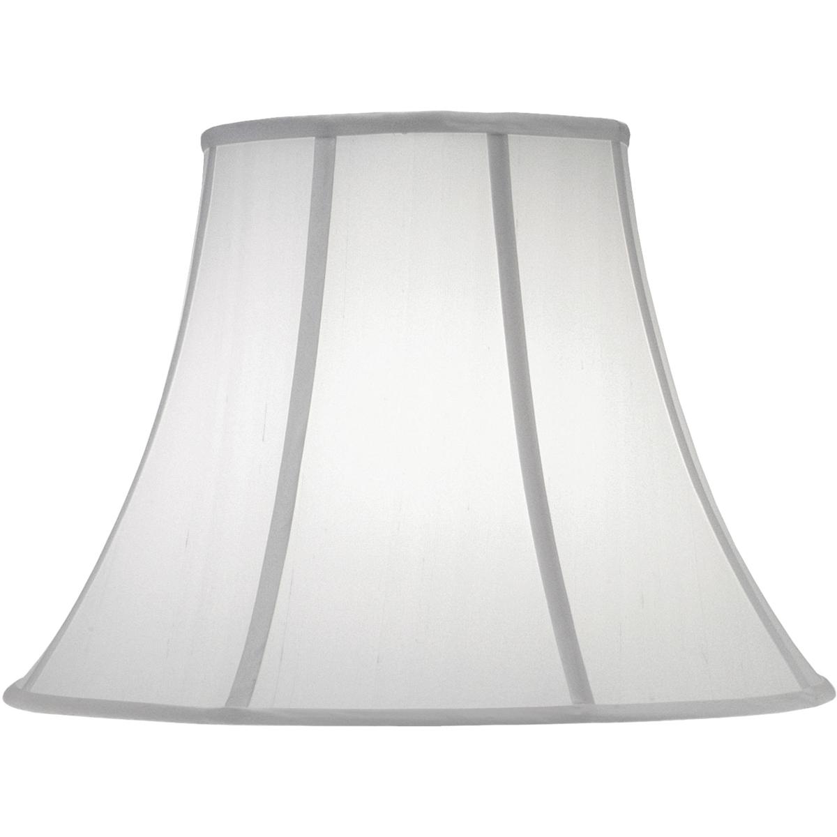 ST60 8 x 17 x 13 in. Softback Bell Lamp Shade, Off White Silk Shantung