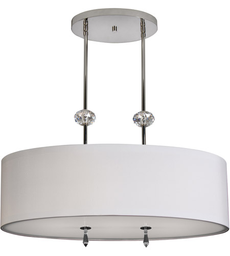 Stonegate SATHP04MB-BN-206 Athens 2 Light 12 inch Brushed Nickel Pendant Ceiling Light in Ivory Silk Dupioni photo