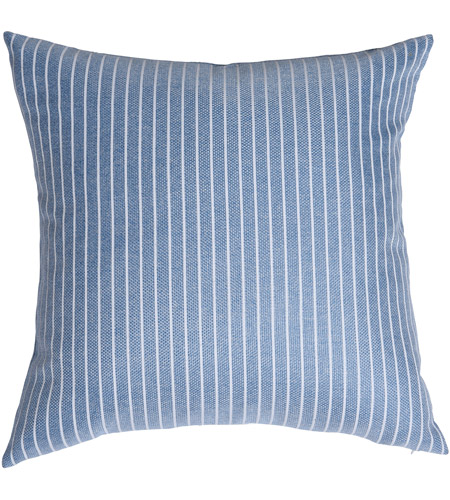 StyleCraft Home Collection DFS10032DS Dann Foley 24 inch Chambray Blue and White Decorative Pillow photo