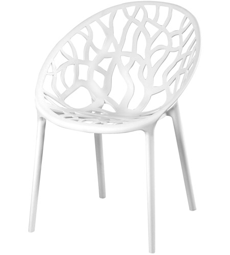 StyleCraft Home Collection F10042GYHGDS Cameron Glossy White Side Chair  photo