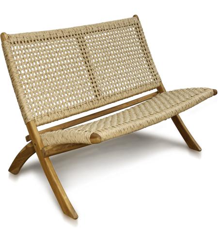 StyleCraft Home Collection IAF22707DS Asha Natural Teak Wood Lounge Chair photo