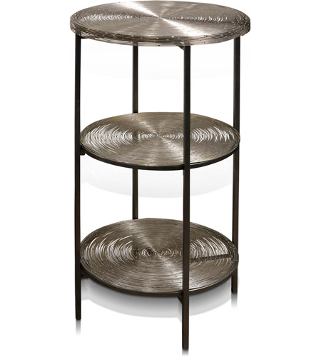 StyleCraft Home Collection ISF25504DS Axel 15 inch Antiqued Nickel Finish Side Table photo