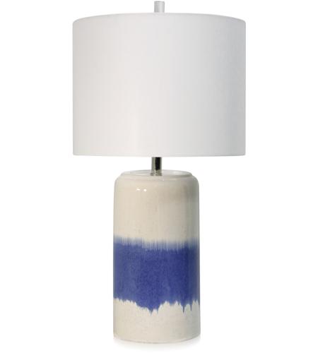 StyleCraft Home Collection KHL210277DS Bay St. Louis 28 inch 100.00 watt Royal Blue And Cream Glazed Ceramic Base Table Lamp Portable Light photo