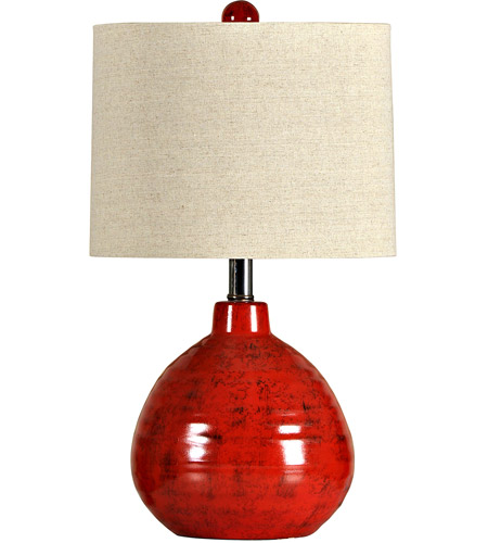 StyleCraft Home Collection L22018DS Cameron 22 inch 60.00 watt Red Table Lamp Portable Light photo
