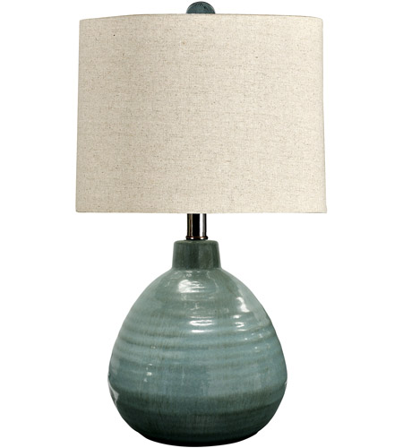 StyleCraft Home Collection L22019DS Cameron 22 inch 60.00 watt Turquoise Table Lamp Portable Light photo